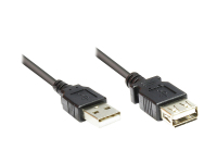 Alcasa 2511-OF01S USB-kabel 0,15 m USB 2.0 USB A Zwart