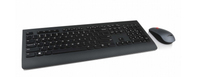 Lenovo 4X30H56825 toetsenbord Inclusief muis RF Draadloos Frans, Duits Zwart