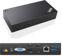 Lenovo 03X7194 station d'accueil Avec fil USB 3.2 Gen 1 (3.1 Gen 1) Type-C Noir