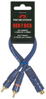 Renegade RENYRCA audio kabel 0,25 m 2 x RCA RCA Blauw