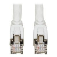 Tripp Lite N272-010-WH Cable S/FTP Patch Ethernet Blindado Snagless Certificado Cat8 25G / 40G (RJ45 M/M), PoE, Blanco, 3.05 m [10 pies]