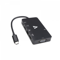 V7 V7UC-U3CRJ45HDVG-BLK USB grafische adapter 3840 x 2160 Pixels Zwart
