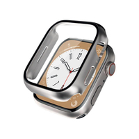 Crong Hybrid Watch Case - Etui ze szkem Apple Watch 40mm (Starlight) Srebrny Poliwęglan (PC), Szkło hartowane