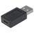 Manhattan USB-C to USB-A Adapter, Female to Male, 480 Mbps (USB 2.0), Hi-Speed USB, Black, Lifetime Warranty, Polybag