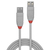 Lindy 0.2m USB 2.0 Type A Extension Cable, Anthra Line, Grey