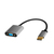 LogiLink CDA0109 tussenstuk voor kabels DisplayPort VGA Zwart, Grijs