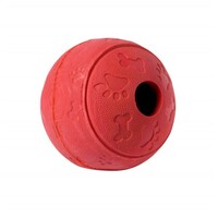 Adori Rubber Speeltje Voerbal S Rood 7 cm