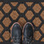 Relaxdays Fußmatte mit Ketten-Motiv, 45 x 75 cm, Fußabtreter Gummi & Kokos, rutschfest, innen & außen, schwarz/natur