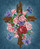 Diamond Painting Kit: Flower Cross