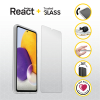 OtterBox React + Trusted Glass Samsung Galaxy A72 - clear - beschermhoesje + Glas