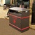 GFC Large Closed Top Litter Bin - 154 Litre - Victoriana Finish painted in Dark Grey with Silver Banding