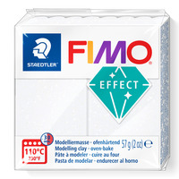 FIMO® effect 8020 Ofenhärtende Modelliermasse, Normalblock glitter weiß