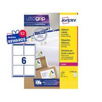 Avery Laser Parcel Label 99x93mm 6 Per A4 Sheet White (Pack 600 Labels)