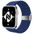 NALIA Fabric Bracelet Braided Smart Watch Strap compatible with Apple Watch Strap Ultra/SE & Series 8/7/6/5/4/3/2/1, 42mm 44mm 45mm 49mm, iWatch Band Wrist Strap, Men & Women Blue