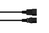 Kaltgeräte-Warmgeräte-Verbindungskabel C14 (gerade) an C15 (gerade), schwarz, 0,75 mm², 2 m, Good Co