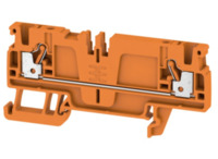 Durchgangsklemme, Push-in-Anschluss, 0,5-2,5 mm², 2-polig, 24 A, 8 kV, orange, 1