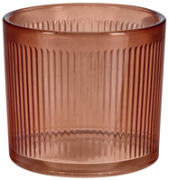 Teelichthalter Eni; 8x7.5 cm (ØxH); rot; rund; 2 Stk/Pck