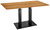Doppeltischsäule Alturo; 40x70x72 cm (BxLxH); schwarz; rechteckig