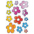 Schmuck-Etikett DECOR Blumen, 13 Stück, bunt, 39 Stück