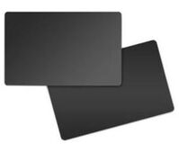 Card, Food Safe PVC, 30 Mil Black/Black, Glossy, 500 / box Leere Plastikkarten