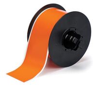 Indoor/Outdoor Vinyl Tape for BBP3x/S3xxx/i3300 Printers 142016, Orange on white, Black, Orange, Thermal transfer, Vinyl, Gloss, Brady Bänder zur Etikettenherstellung