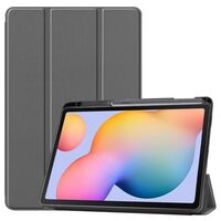 Tri-fold caster TPU cover - Grey for Samsung Galaxy Tab S6 Lite Tablet-Hüllen