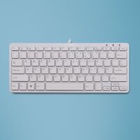 Compact Keyboard, (UK), white QWERTY, wired. Windows, Linux Integrated numeric keyboard Keyboards (external)