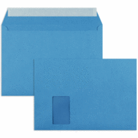 Briefumschläge C4 120g/qm haftklebend Fenster VE=250 Stück königsblau