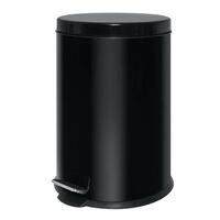 Pedal Bin in Black Made of Stainless Steel 448(H) x 293mm 20Ltr