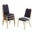 Bolero Squared Back Banqueting Chair Seat in Blue - Steel Frame - x4 - 895mm