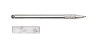 Normalansicht - Schablonen-Kurvenmesser mit Aluminium-Halter, mit selbstdrehender Klinge, inkl. 3 zusätzliche Ersatzklingen