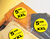 Etichette giallo fluorescente con angoli arrotondati 200x142mm 70ff