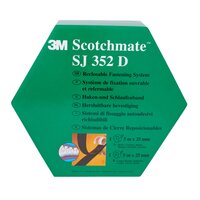 3M™ Haken- und Schlaufenband SJ352D, Schwarz, 2 x 25 mm x 5 m, 4.4 mm, Innenbereich, Spendebox