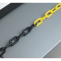 Plastic chains for aluminium posts - Yellow/black