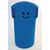 145L Hooded top litter bin with smiley face logo - Light blue