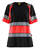 Damen High Vis T-Shirt 3410 Klasse 1 schwarz/rot