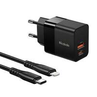 Mcdodo USB-A + USB-C 20W hálózati töltő + USB-C - Lightning kábel (CH-1952)