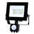 Outdoor LED Flutlichtstrahler BOLTON 2.0, mit Sensor, IP44, 50cm Kabel (offen), schaltbar, Alu schwarz, 10W 3000K 735lm