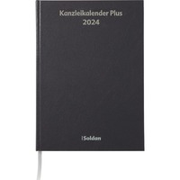 SoldanPlus Kanzleikalender PLUS mit Linienblatt / 2024, schwarz,
