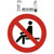 Panneau adhésif interdit de s'assoir 10cm