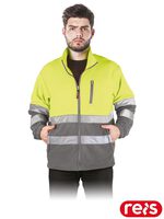 BLUZA OCHRONNA Z POLARU POLSTRIP_YSM ŻÓŁTO-SZARY L