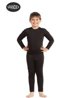 Mono interior de spandex Negro para niños 10-12A