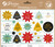 Weihnachtssticker, Papier, Weihnachtswünsche, mehrfarbig, 44 Aufkleber