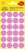 Markierungspunkte, Ø 18 mm, 4 Bogen/96 Etiketten, rosé