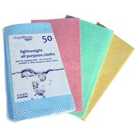 Blue All Purpose 'J Style' Non-Woven Lightweight Cloths - Pack Of 50