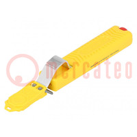 Stripping tool; Øcable: 8÷28mm; Wire: round; Tool length: 177mm