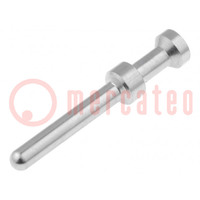 Contatto; maschio; constatana; 0,5mm2; Han E®; da crimpare; 16A