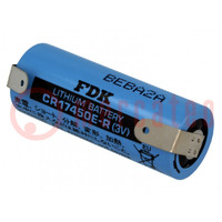 Batterie: Lithium; 3V; 4/5A,CR8L; 2400mAh; nicht aufladbar
