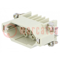 Connector: HDC; contact insert; male; Han® D; PIN: 15; 15+PE; 10A