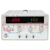 Power supply: laboratory; single-channel,linear; 0÷30VDC; 0÷10A